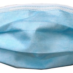 Cubrebocas Plisado Con Cintas De Amarre Y Ajuste Nasal Color Azul Claro