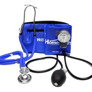 Kit Baumanómetro Aneroide Estetoscopio Rappaport Homecare 2400 AZUL TURQUESA