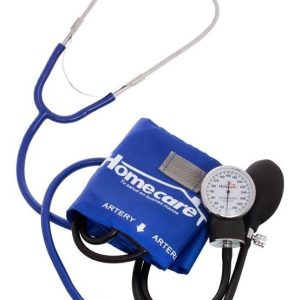 Kit Baumanómetro Estetoscopio Doble Homecare Color Azul Rey
