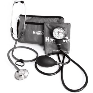 Kit Baumanómetro Estetoscopio Máquina Japonesa 2000 Homecare Color Gris