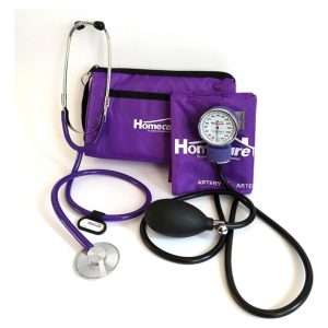 Kit Baumanómetro Estetoscopio Máquina Japonesa 2000 Homecare Color Morado
