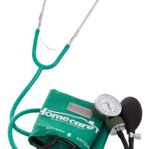Kit Baumanómetro Estetoscopio Simple Homecare Color Verde