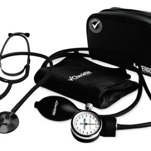 Kit Baumanómetro Estetoscopio Simple Checkatek Color Negro