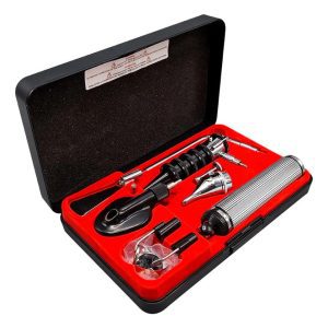 Estuche Diagnostico Otoscopio Oftalmoscopio Gowllands 3003ph Color Plata