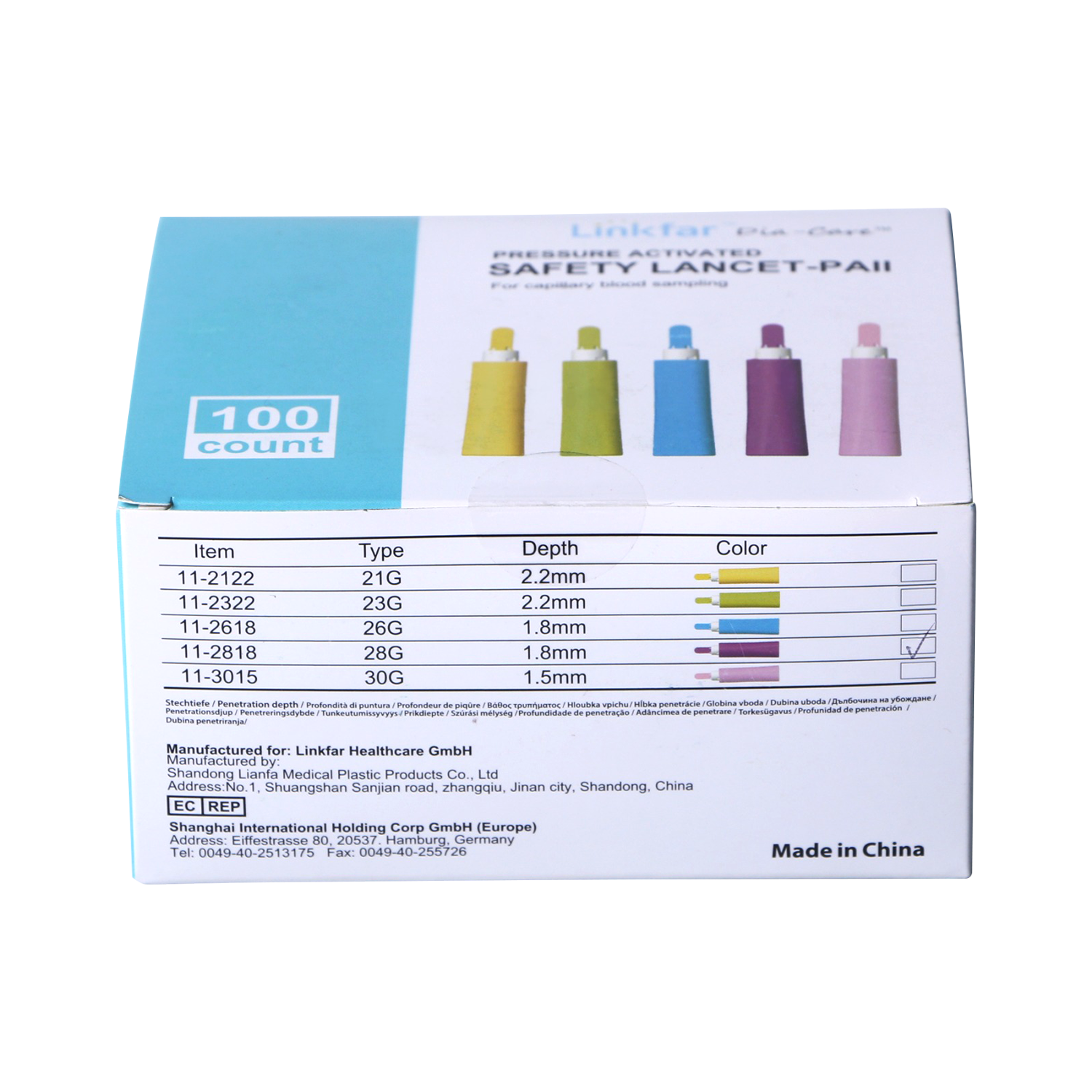 Caja Con 100 Tiras Reactivas Para Gluco Navii + 100 LANCETAS LINKFAR - Imagen 2