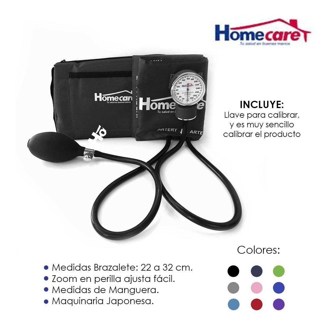 Kit Baumanómetro Aneroide Estetoscopio Duplex 2600 Homecare Color 2600_gri - Imagen 5