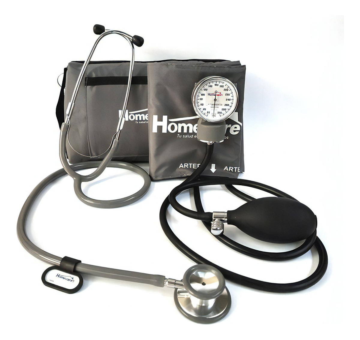 Kit Baumanómetro Aneroide Estetoscopio Duplex 2600 Homecare Color 2600_gri - Imagen 7
