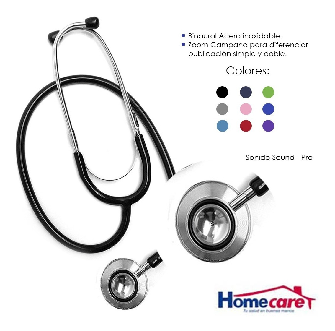 Kit Baumanómetro Aneroide Estetoscopio Duplex 2600 Homecare Color 2600_gri - Imagen 6