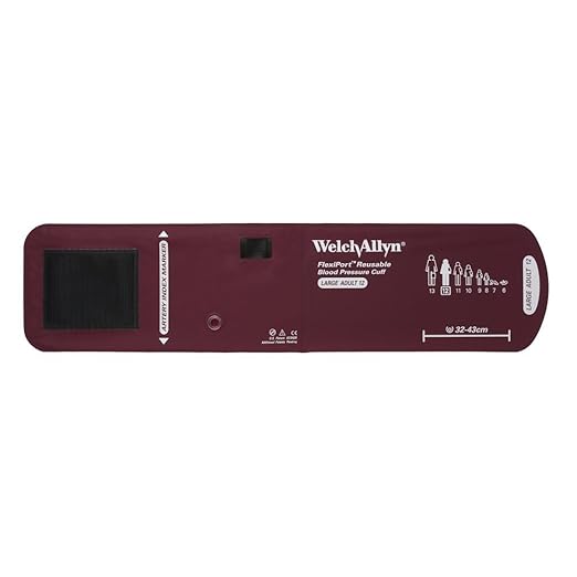 Welch Allyn FlexiPort - Puño para presión arterial, tamaño 12, adulto, reutilizable, sin tubos ni conectores; rango de 32-43 cm