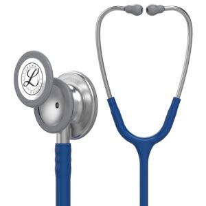 3M Littmann Estetoscopio Classic III, Manguera Color Azul Marino, Acabado Standard, 69 cm (Modelo 5622)