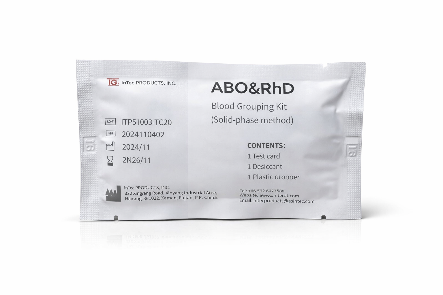 Prueba Rapida Para Detectar El Tipo Sanguineo Abo&rhd Intec - Imagen 3