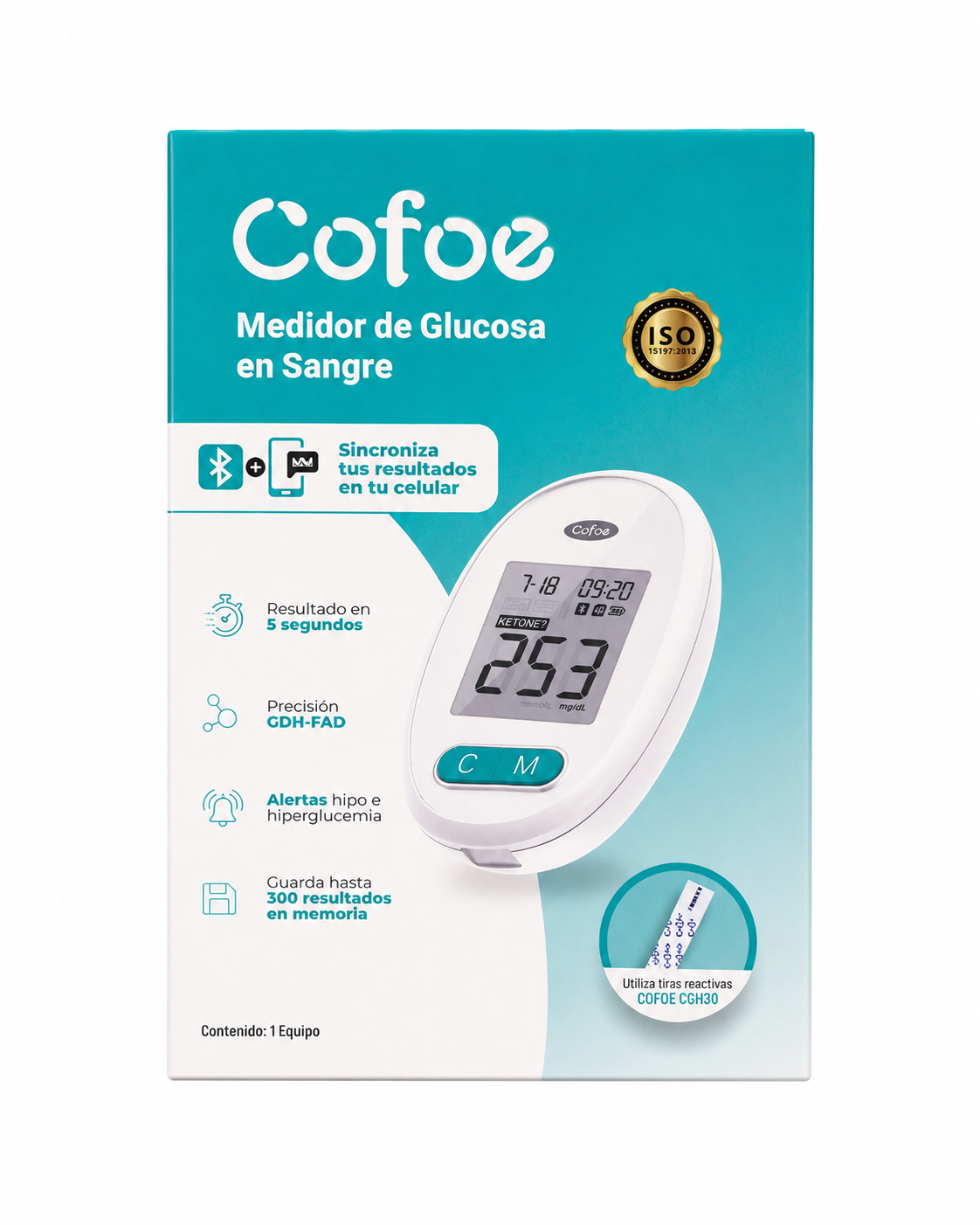 MEDIDOR DE GLUCOSA EN SANGRE COFOE CGH30 - Imagen 5